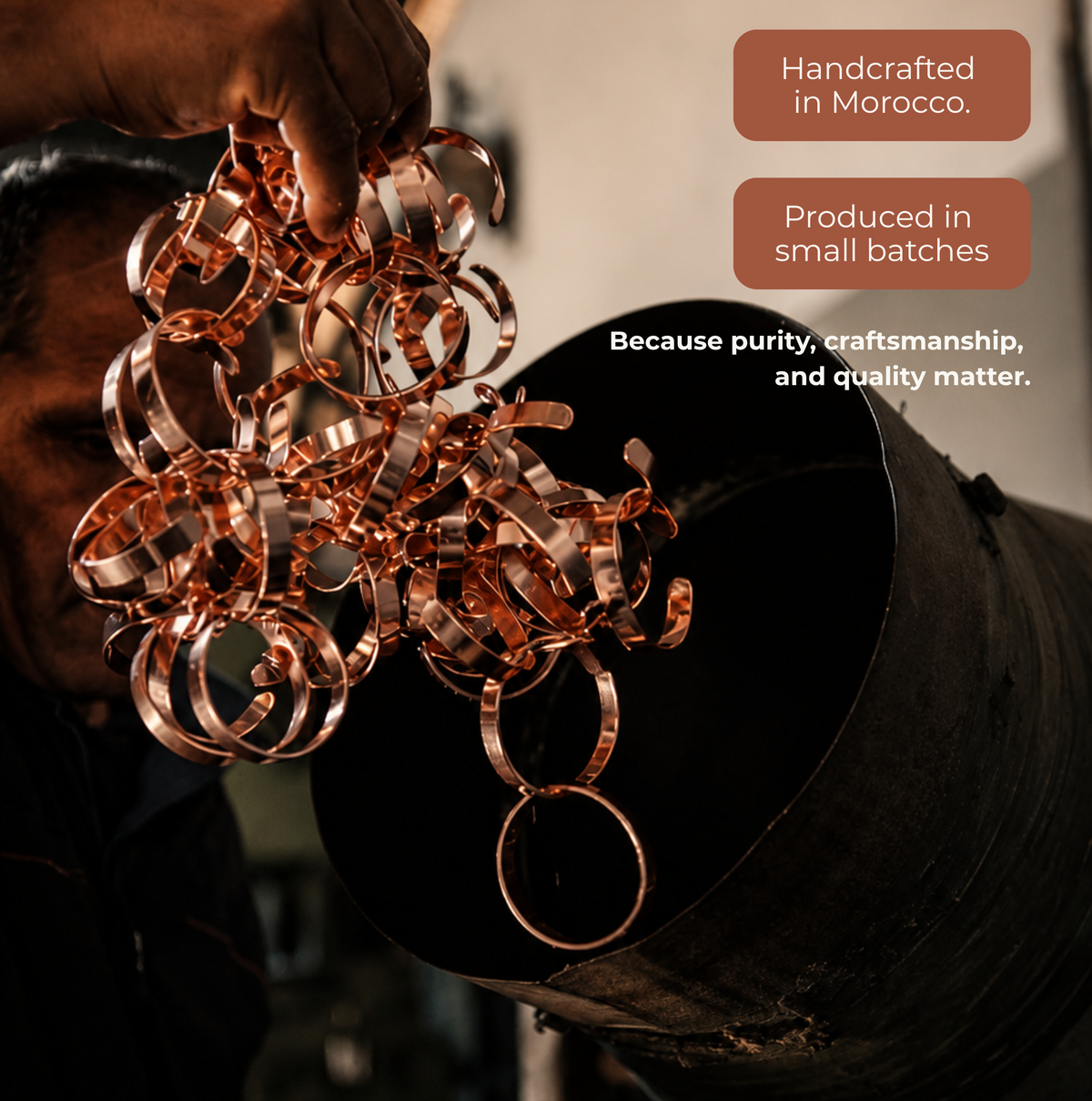 Pure Copper Wellness Bracelet — Mirror Finish