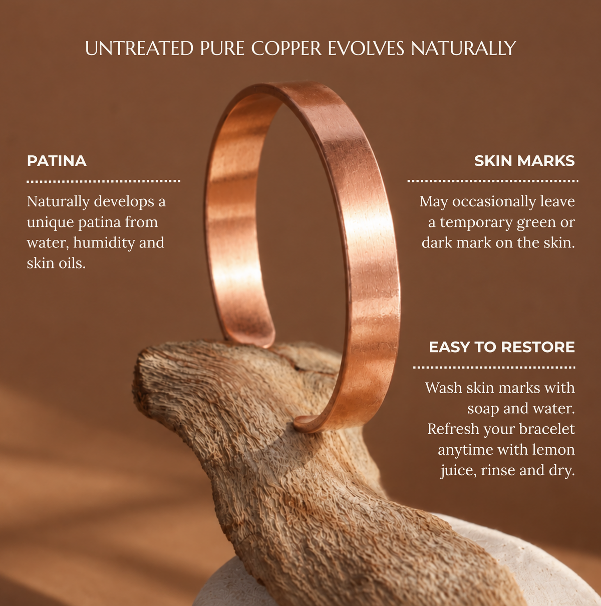 Pure Copper Wellness Bracelet — Classic Finish