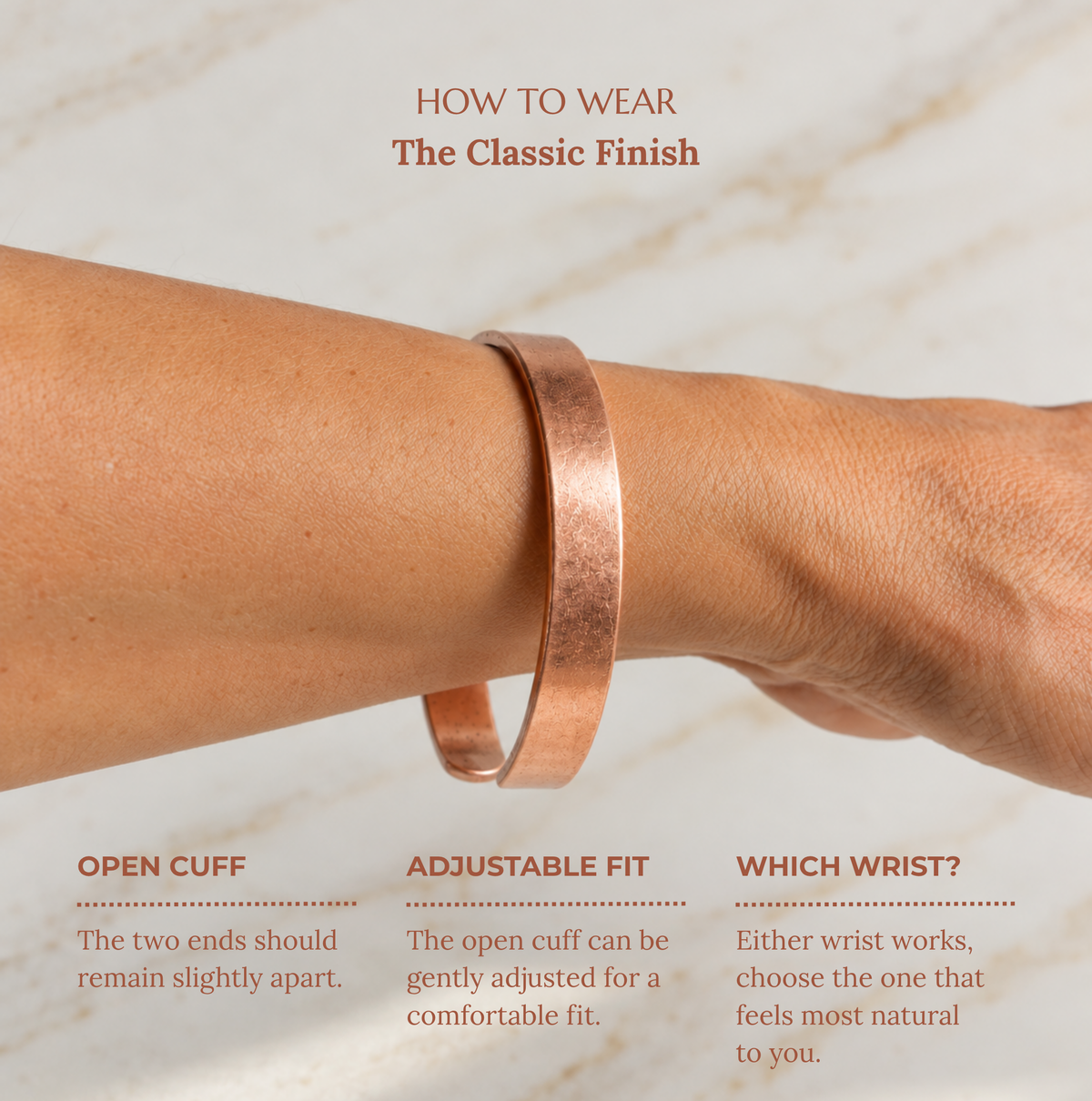 Pure Copper Wellness Bracelet — Classic Finish