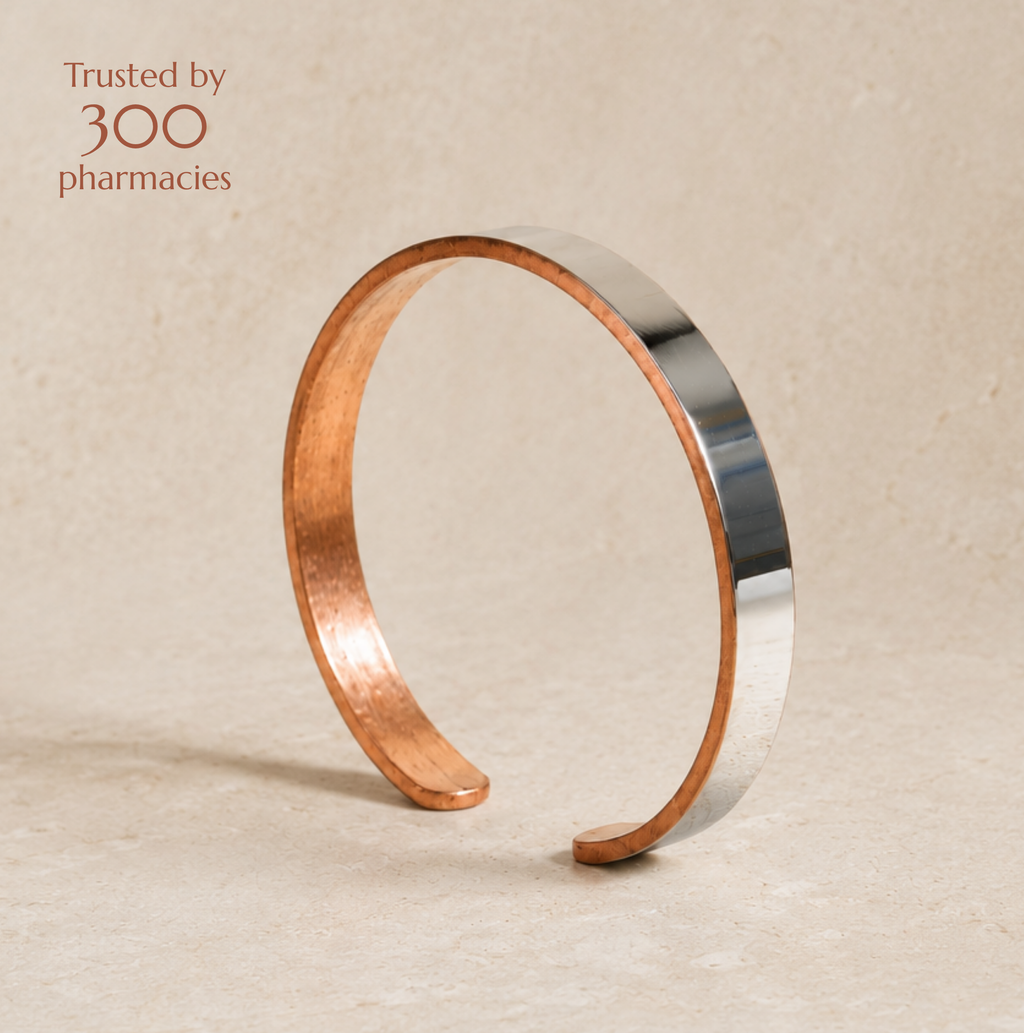 99.99% Pure Copper Wellness Bracelet (Mirror Finish) │ Adjustable Cuff