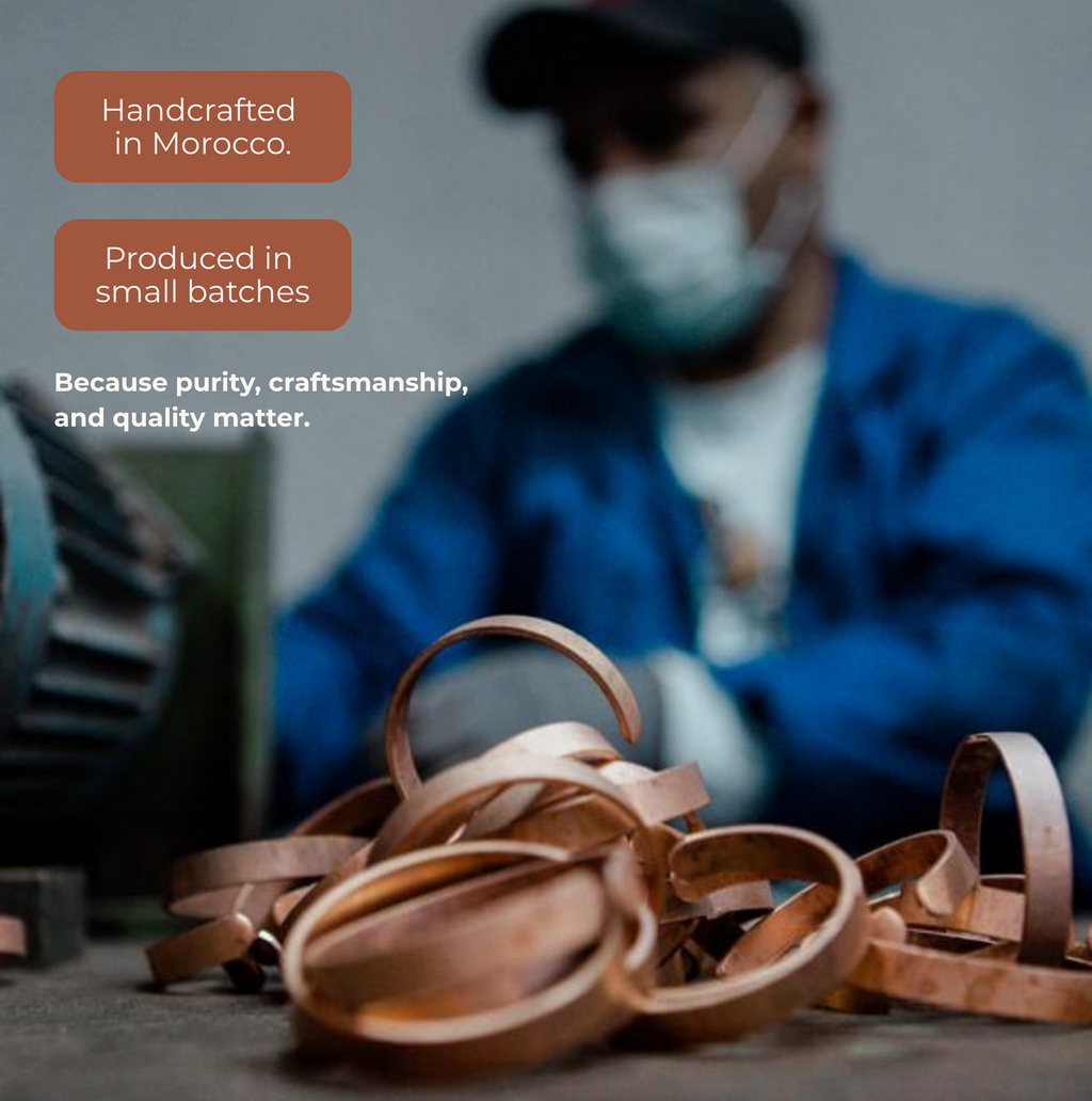 99.99% Pure Copper Wellness Bracelet (Classic Finish) │ Adjustable Cuff