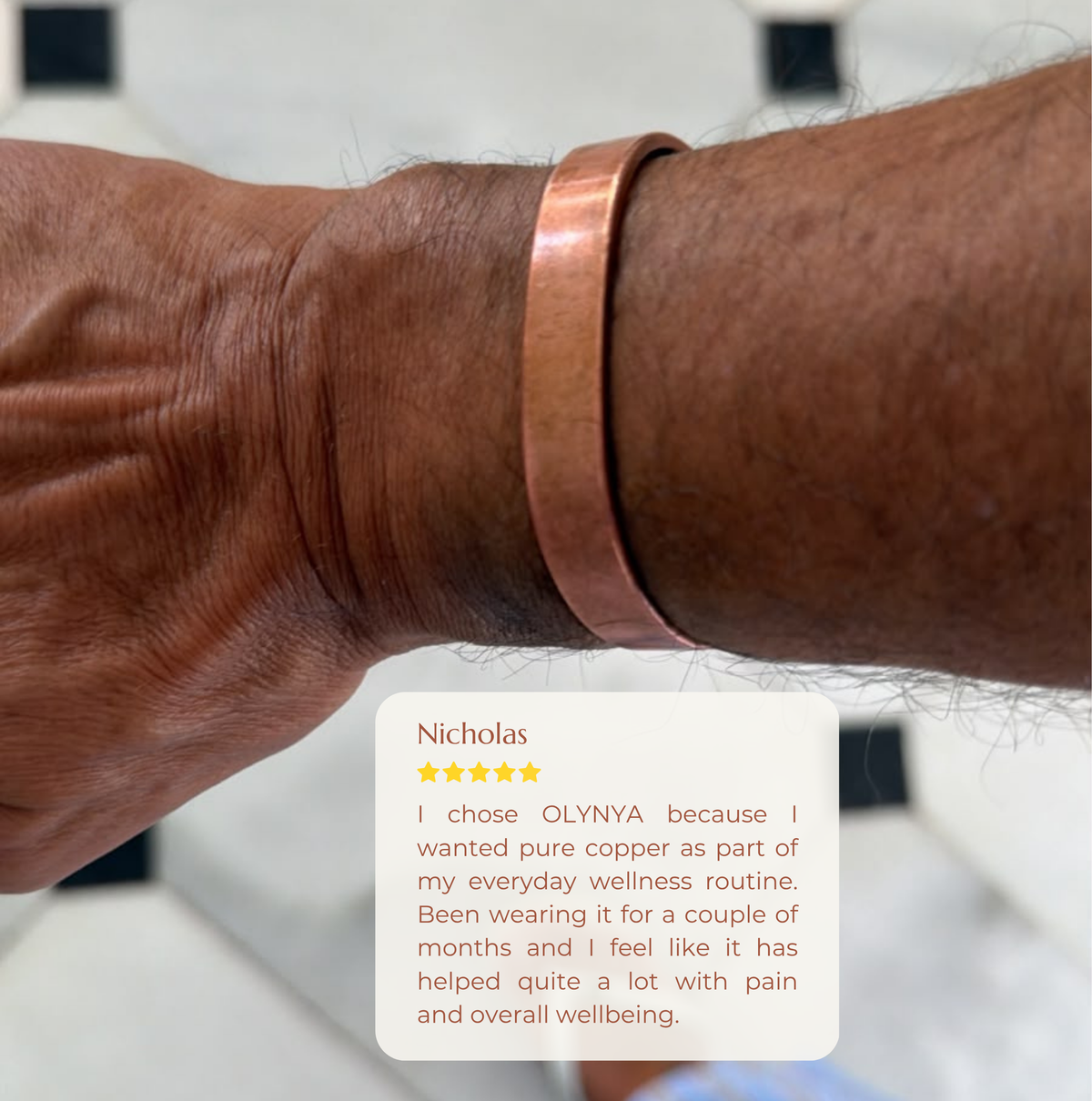Pure Copper Wellness Bracelet — Classic Finish